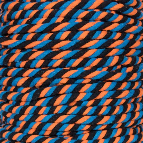 Miniatura 50 de Cuerda de algodón trenzado súper suave de 3 hebras (negro, 1 pulgada x 10 pies)