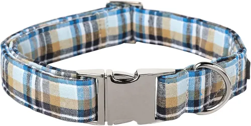 Miniatura 10 de Collar para perro Lionet Paws, cómodo y ajustable, collar lindo con hebilla de metal para perros machos y hembras, patrón de pelota de tenis, Tennis