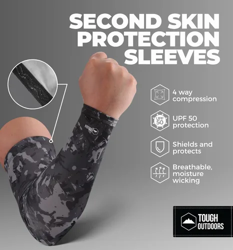 Miniatura 3 de Tough Outdoors Mangas deportivas de compresión para hombres y mujeres, para jóvenes, niños, baloncesto, tiro de fútbol, béisbol