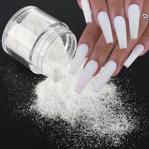 Miniatura 6 de Pixie - Cristales para uñas, 6 botellas de microcaviar de 0.6 a 0.079 in, bolas de vidrio holográficas, piedras preciosas, pequeños diamantes