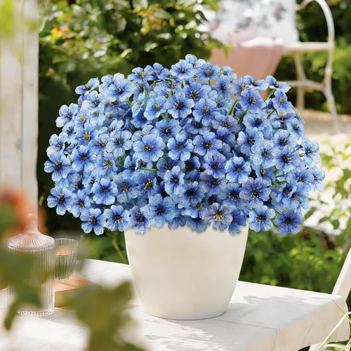 Miniatura 47 de AmyHomie 16 paquetes de flores artificiales de eucalipto negro para exteriores, resistentes a los rayos UV, flores sintéticas que no se decoloran