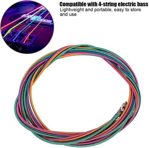 Miniatura 6 de Cuerdas de bajo colorido de 4 cuerdas, 4 cuerdas de bajo eléctrico