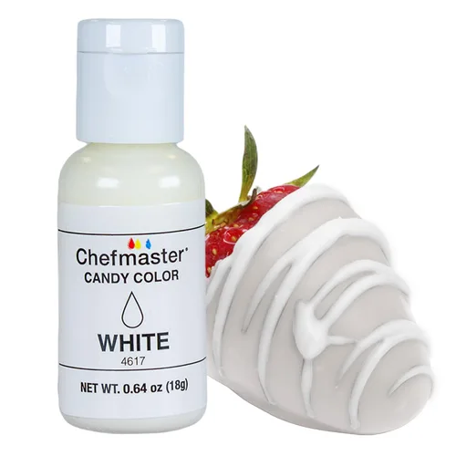 Chefmaster Colorante para Dulces Blanco | Tonos Verdaderos | A Base de Aceite | Tinte de Grado Profesional | Chocolate, Fresas, Cake Pops |