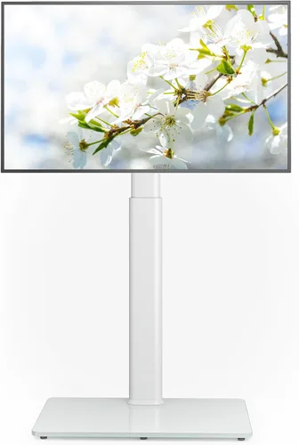 Miniatura 11 de AX WABER - Soporte de piso para TV con toma de corriente, soporte universal para TV de 27 a 65 pulgadas hasta 88 libras, giro de 70 grados, 9