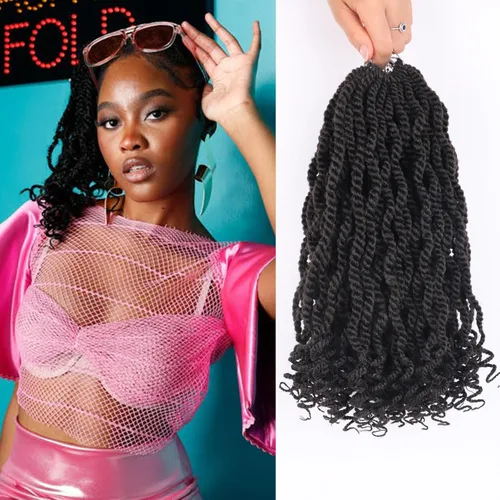 Miniatura 48 de Cabello rubio de ganchillo para mujeres negras, trenzas senegalesas onduladas de ganchillo de 12 pulgadas, trenzas kinky de ganchillo cortas 27613