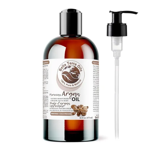 Miniatura 9 de Bella Terra Oils - Aceite de argán de 2 onzas - Aceite para el cabello encrespado, lleno de vitamina E y grasas Omega, el mejor suero para pieles