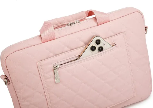 Miniatura 5 de inmac - Bolsa de hombro acolchada para laptop de 360 grados, para LG Gram de 16 pulgadas y 15.6 a 16 pulgadas (rosa)