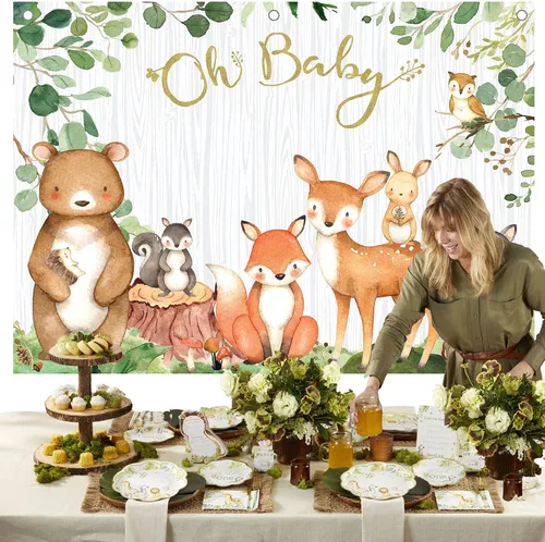 Miniatura 7 de Kate Aspen Decoraciones de safari para baby shower, telón de fondo de fotos/accesorio de fotos/cabina de fotos, decoración de guardería