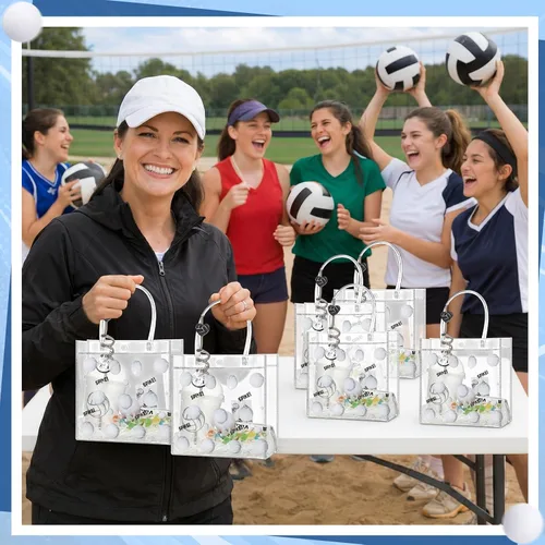 Miniatura 6 de Yungyan 87 piezas de regalos de fiesta de voleibol, 12 juegos de suministros de fiesta de cumpleaños deportivos, bolsas de regalo, incluyendo bolsa