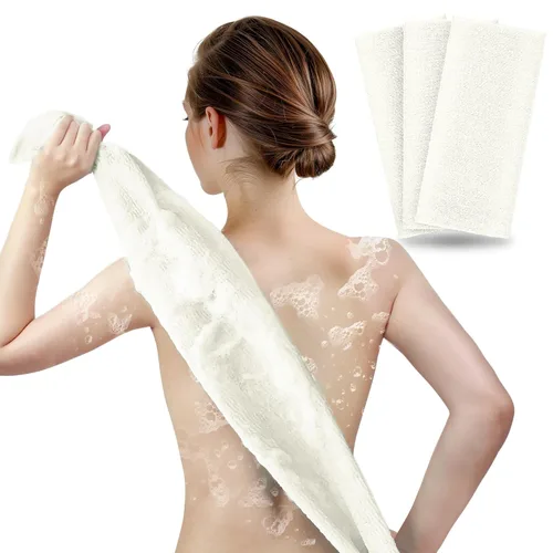 Miniatura 19 de ARCH&M Toalla corporal exfoliante (paquete de 3) para una piel brillante y suave como la seda, toalla de belleza japonesa para exfoliación profunda