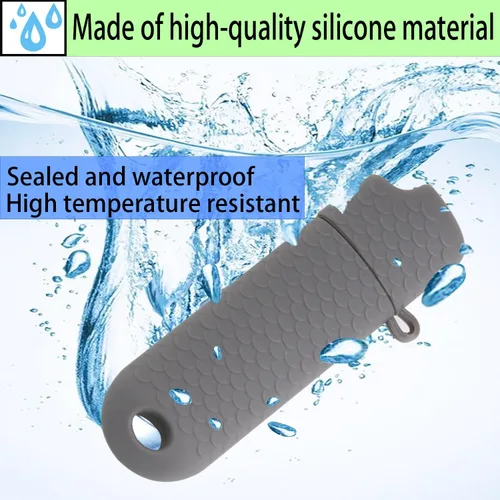 Miniatura 2 de Funda impermeable para encendedor BIC de 2 piezas, funda para encendedores regulares, tipo J6, supervivencia al aire libre, bolsa multiusos para Gris