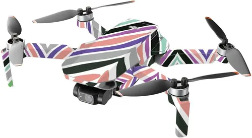 Miniatura 2 de MightySkins - Compatible con DJI Mini 2 Dron portátil - Chevron colorido Funda protectora de vinilo duradera y única Fácil de aplicar, quitar
