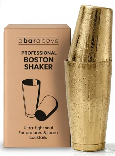 Miniatura 11 de Coctelera Boston Shaker de acero inoxidable, set de 2 piezas: 18 oz sin contenido y 28 oz con contenido, coctelera profesional para barman, Acero