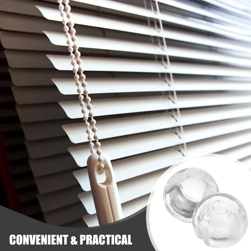 Miniatura 8 de Luxshiny 12 unidades de tope de cadena transparente con cuentas, persianas enrollables para control de ciegas, bola de bloqueo para persianas