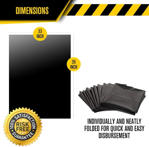 Miniatura 4 de Ultrasac Bolsas de basura de 33 galones – (100 unidades con lazos) – 39 x 33 pulgadas – Bolsas de basura negras de calidad profesional grandes