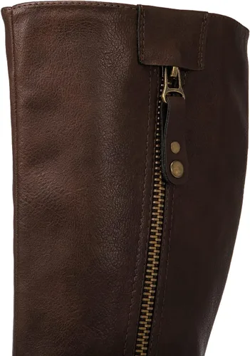Miniatura 4 de GLOBALWIN Botas altas hasta la rodilla para mujer, botas de equitación cómodas para mujer, tacón bajo