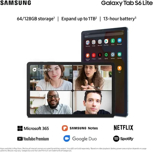 Miniatura 6 de Samsung Galaxy Tab S6 Lite - Tablet Android de 10.4 pulgadas y 64 GB, pantalla LCD, S Pen incluido, diseño delgado de metal, altavoces dobles AKG