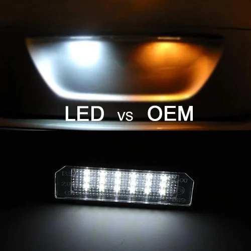Miniatura 4 de Gempro Luz de matrícula, montaje de lámpara de matrícula LED para Volkswagen VW Golf 4 5 6 GTi CC Rabbit Eos Beetle Porsche Boxster Cayman Cayenne