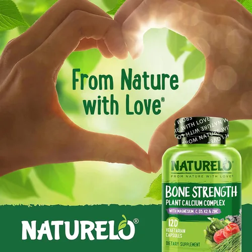 Miniatura 6 de NATURELO Suplemento de calcio – con vitamina C, vitamina D3, K2 y calcio, magnesio y zinc para fortalecer los huesos con calcio de 600 mg – a base