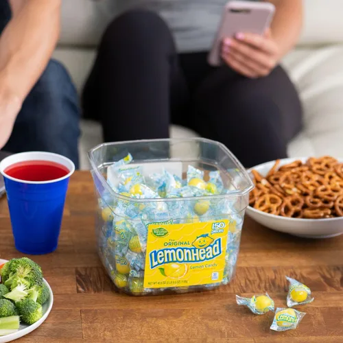 Miniatura 6 de Lemonhead Caramelo de limón duro, dulces envueltos individualmente (150 unidades)