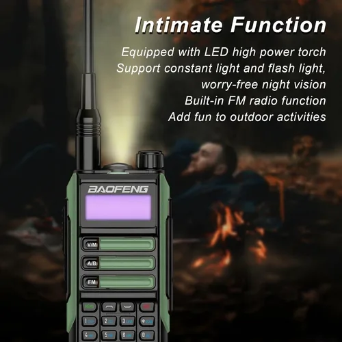 Miniatura 8 de BAOFENG Walkie Talkie UV-16R USB-C 10W con cable de programación Radio bidireccional impermeable de largo alcance de doble banda Radio portátil