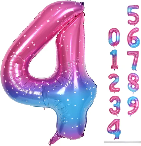 Miniatura 160 de Globo dorado champán con el número 5, globos de aluminio autoinflables grandes de 40 pulgadas del 0 al 9, globo de helio digital 5 dorado claro