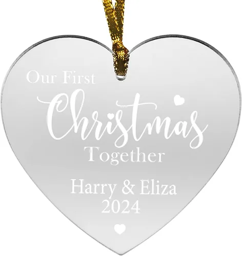 Miniatura 14 de Let's Make Memories Adorno de Navidad Personalizado para Parejas - Adorno de Navidad 2025 - Decoración de Árbol - Personalizar Mensaje, Año
