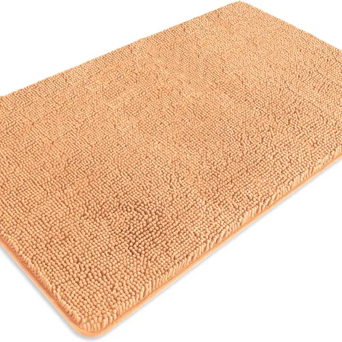 Miniatura 306 de Alfombra de baño pequeña de 12 x 18 pulgadas, lavable y absorbente, antideslizante, alfombra de baño de felpilla gruesa y suave para baño, ducha