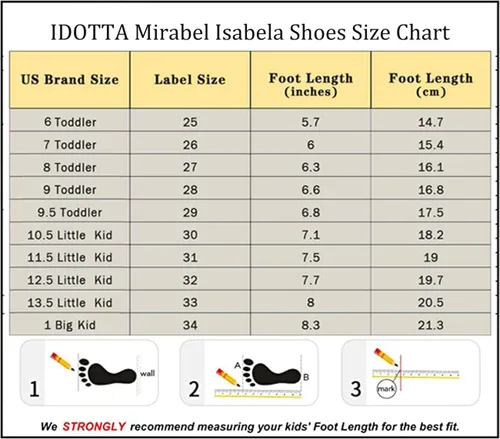 Miniatura 7 de IDOTTA Encanto - Zapatos de Mirabel para niñas, Isabela Madrigal, cosplay, bordados, zapatos planos Mary-Jane