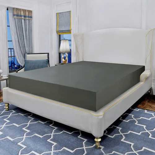Miniatura 24 de Elegant Comfort Lujosa sábana bajera de 1500 hilos de calidad egipcia resistente a las arrugas, 1 pieza, elástico en todo el contorno, bolsillo