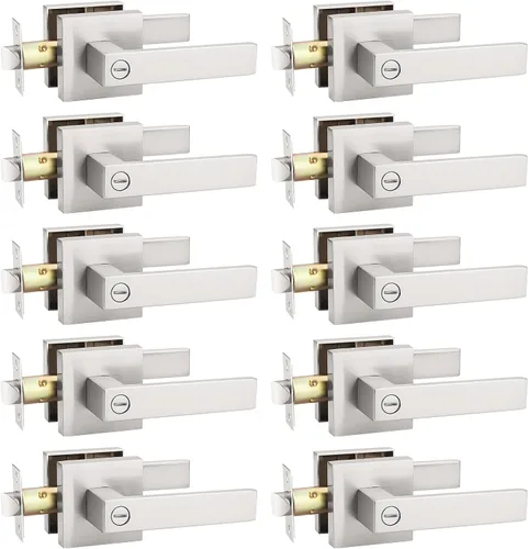 Miniatura 54 de KNOBWELL - Juego de cerradura con 1 picaporte resistente para puertas de una cara, ideal para puertas interiores reversibles, 0.93 libras