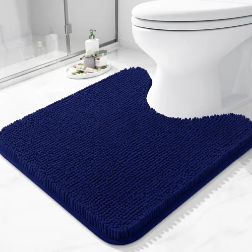 Miniatura 76 de Arotive Alfombras de baño de felpilla extrasuaves y absorbentes, de 24 x 16 pulgadas, lavables a máquina, parte trasera de goma antideslizante
