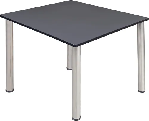 Miniatura 35 de Regency Kee - Mesa cuadrada pequeña para sala de descanso de 30 pulgadas, parte superior de cerezo, patas negras
