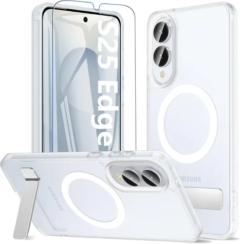 Miniatura 11 de BESINPO Funda magnética para Samsung Galaxy S10 Plus, [con patada invisible incorporada][grado militar a prueba de golpes] Funda delgada translúcida