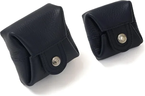 Miniatura 65 de Cockatoo Monedero de cuero genuino para cambio, mini billetera con bolsillo a presión para hombres y mujeres, Rojo (Aurora Red), Casual