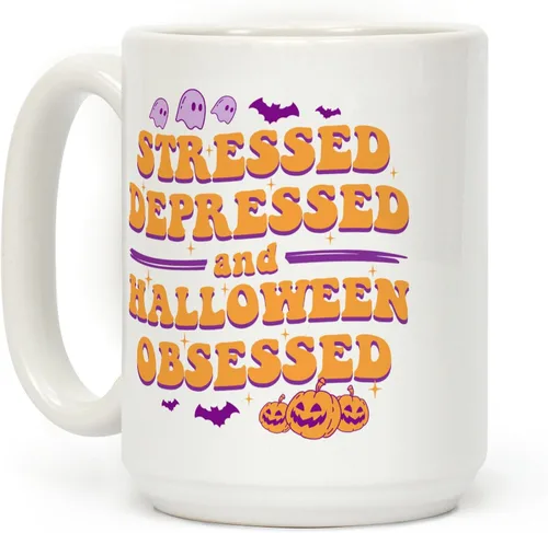 Miniatura 59 de LookHUMAN Taza de Café de Halloween – Halloween Is Meowgical Tazas, Taza de Café Espeluznante Idea de Regalos de Taza, 15 Onzas 10-Blanco