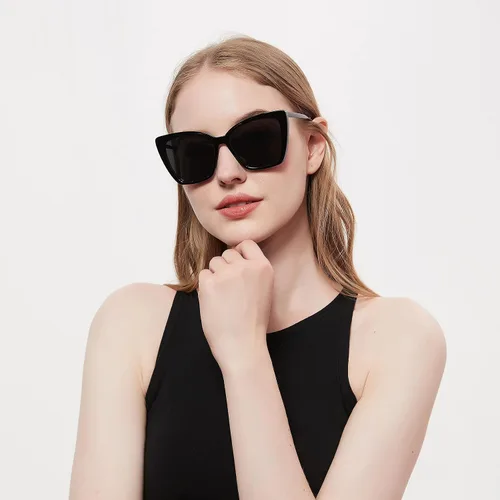 Miniatura 4 de Mosanana Gafas de sol de ojo de gato de gran tamaño para mujer, estilo moderno, modelo GLAM