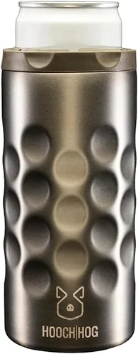 Miniatura 11 de Hooch Hog Slim - Enfriador de latas de acero inoxidable para latas delgadas de 12 onzas, 3 soportes aislados para latas de cerveza Michelob Ultra