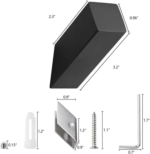 Miniatura 8 de NINETREX Ganchos negros para toallas, color negro mate, ganchos modernos para toallas, ganchos de acero inoxidable SUS 304, resistentes al agua