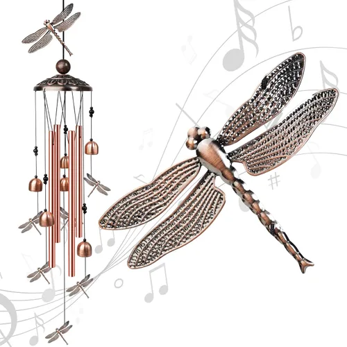 Miniatura 19 de Campanillas de viento de perro salchicha para exteriores, campanillas de viento decorativas, regalos de perro salchicha para mujeres/hombres, Negro
