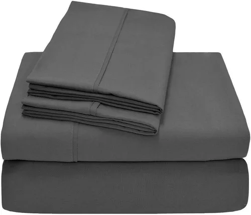Miniatura 17 de Ropa de cama de algodón egipcio Satén Solid Patrón 1000 hilos 6 pcs hoja de cama Set 100% algodón egipcio de clase alta, sólido, 15 inches Deep Beige