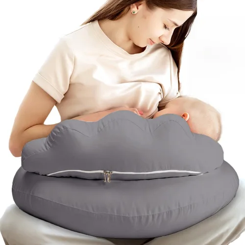 Miniatura 10 de Almohada de lactancia PILLANI para lactancia materna, almohadas de lactancia para el apoyo de la mamá y la comodidad del bebé, cubierta de algodón