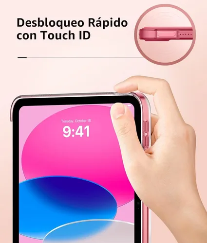 Miniatura 3 de MoKo Funda para Nuevo iPad (A16) de 11ª Generación 2025/ 10ª Generación 2022, Funda para iPad de 11 Pulgadas/ 10.9 Pulgadas con Funda Trasera Mármol