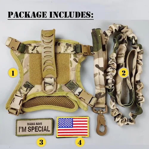 Miniatura 6 de Arnés táctico para gatos y correa para caminar, a prueba de escape, ajustable militar K9, chaleco para mascotas, arnés de fácil control para gatos