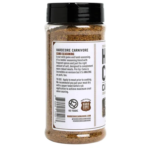 Miniatura 10 de Hardcore Carnivore Camo - Condimento de caza salvaje y cordero (agitador de 10.5 onzas) Bold Texas-Made Spice Blend para venado, alce, pato, cordero