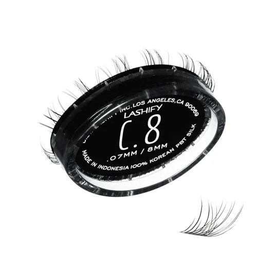Miniatura 27 de Lashify Curl - Extensiones de pestañas Gossamer DIY de 0.394 pulgadas, color negro, pestañas postizas fáciles para un aspecto natural