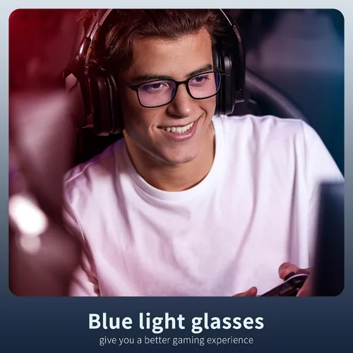 Miniatura 2 de EASY READ 2 pares de lentes TR90 con bloqueo de luz azul para hombre, lentes deportivos anti UV para computadora para hombres con bisagra de resorte