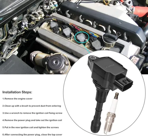 Miniatura 6 de Juego de 6 paquetes de bobinas de encendido y bujías Compatible con 3.5 V6 Nissan Murano Maxima Altima Pathfinder Infiniti G35 EX35 JX35 2009 2010