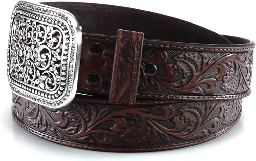 Miniatura 5 de ARIAT Western Belt A10006944 - Hebilla de cristal en relieve floral para mujer