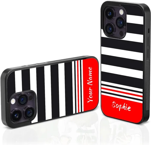 Miniatura 14 de Fundas de teléfono con nombre personalizado compatibles con iPhone 5/6/7/8/Plus/X/Xs/Xr/11/12/13/14/mini/Pro/Max, Samsung Galaxy S20/S21/S22 Nombre